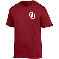 Men's Champion Crimson Oklahoma Sooners Stack 2-Hit T-Shirt
