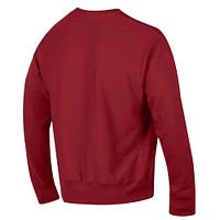 Men's Champion Crimson Oklahoma Sooners Vault Late Night Reverse Weave Pullover Sweatshirt