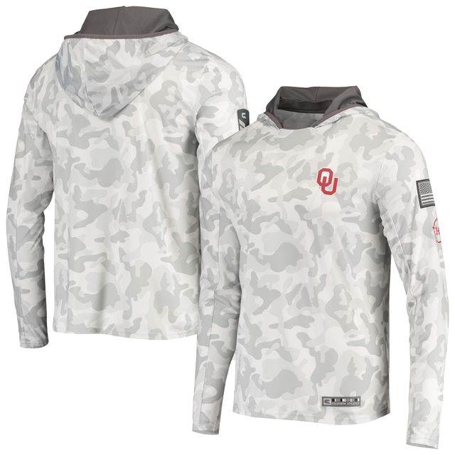 Colosseum Arctic Camo Oklahoma Sooners OHT Military Appreciation Sweat à capuche manches longues pour homme