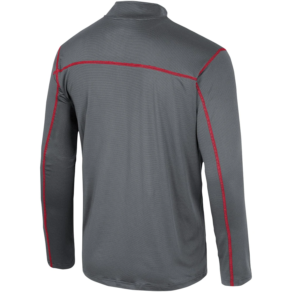 Men's Colosseum Black Oklahoma Sooners Cameron Quarter-Zip Windshirt