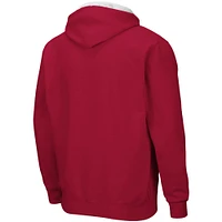 Men's Colosseum Crimson Oklahoma Sooners Big & Tall Full-Zip Hoodie