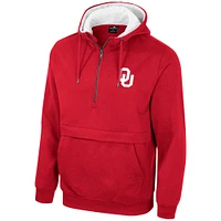 Men's Colosseum Crimson Oklahoma Sooners Half-Zip Hoodie