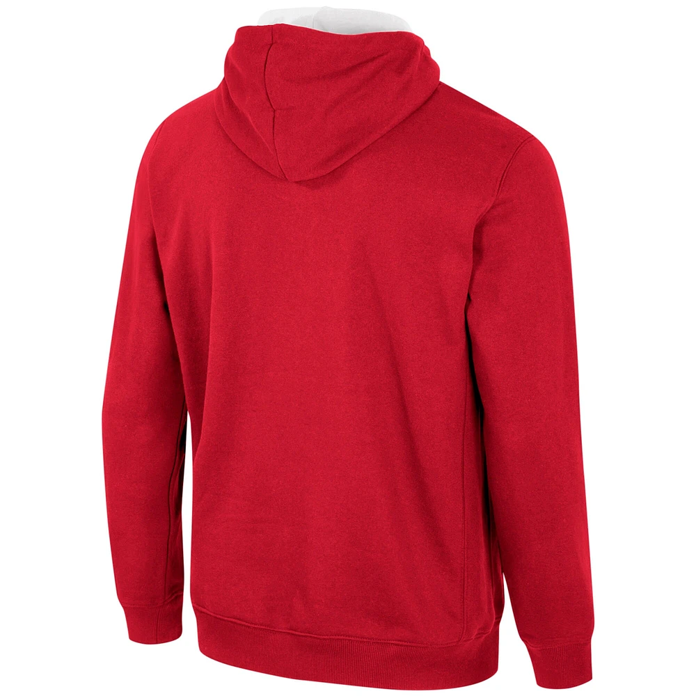 Men's Colosseum Crimson Oklahoma Sooners Half-Zip Hoodie