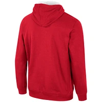 Men's Colosseum Crimson Oklahoma Sooners Half-Zip Hoodie