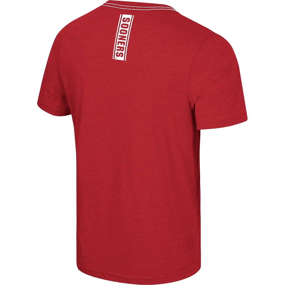Men's Colosseum  Crimson Oklahoma Sooners No Problemo T-Shirt
