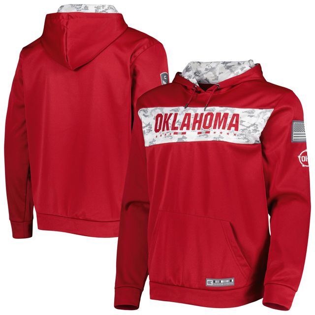 Colosseum Crimson Oklahoma Sooners OHT Military Appreciation Team Color Sweat à capuche pour homme