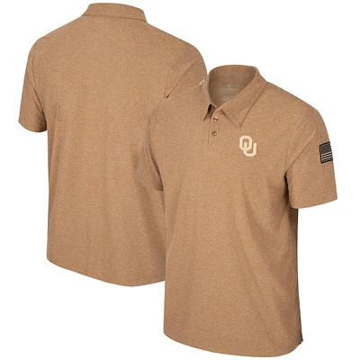Polo Colosseum kaki pour hommes Oklahoma Sooners OHT Military Appreciation Cloud Jersey Desert
