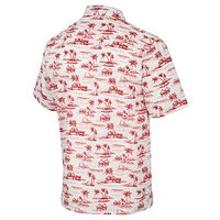 Chemise boutonnée Colosseum Oklahoma Sooners Spontaneous is Romantic Camp pour homme, blanc