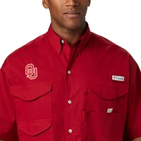 Chemise boutonnée Columbia Crimson Oklahoma Sooners Big & Tall Bonehead pour hommes