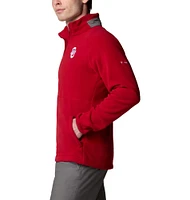 Men's Columbia  Crimson Oklahoma Sooners Flanker IV Fleece Raglan Full-Zip Jacket