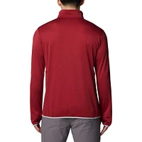 Men's Columbia Crimson Oklahoma Sooners Park View Grid Fleece Omni-Wick Half-Zip Jacket