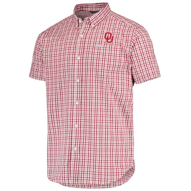 Chemise boutonnée Columbia Crimson Oklahoma Sooners Rapid Rivers pour homme