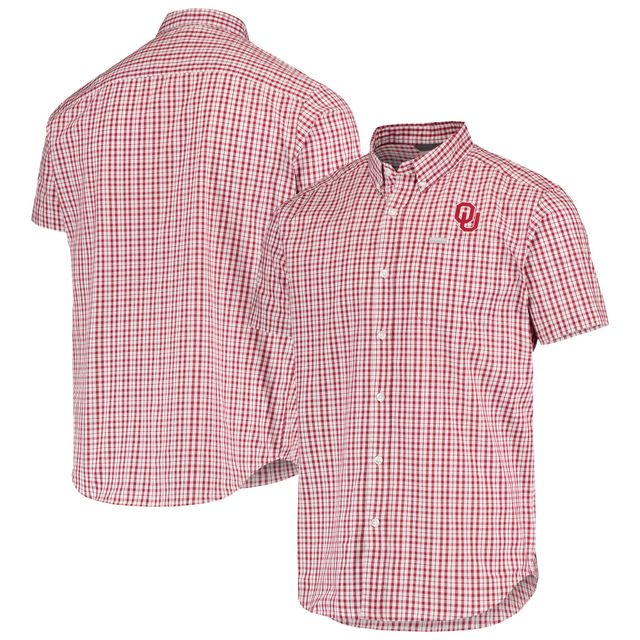 Chemise boutonnée Columbia Crimson Oklahoma Sooners Rapid Rivers pour homme