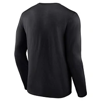 Men's Fanatics Black Oklahoma Sooners Distressed Arch Over Logo Long Sleeve T-Shirt