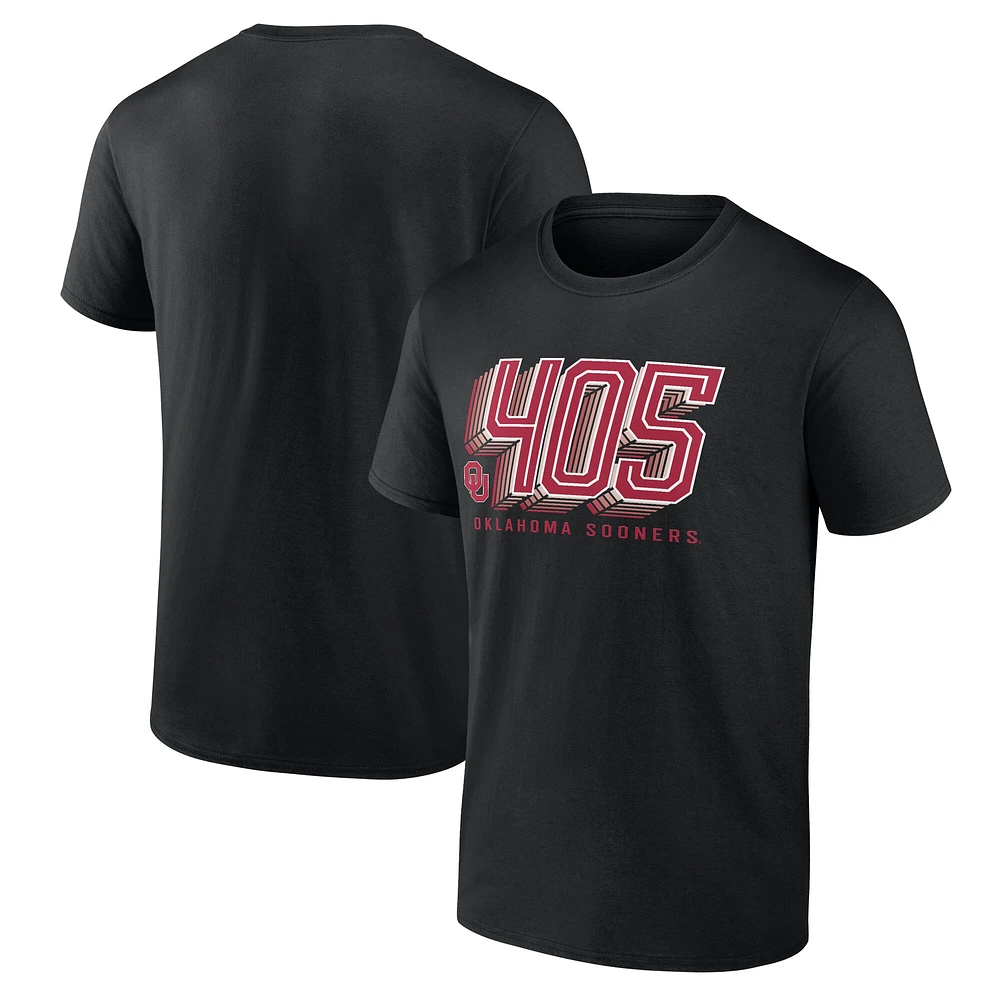 Men's Fanatics Black Oklahoma Sooners Overtime Score T-Shirt