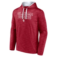Men's Fanatics  Crimson Oklahoma Sooners Athlete Fleece Pullover Hoodie