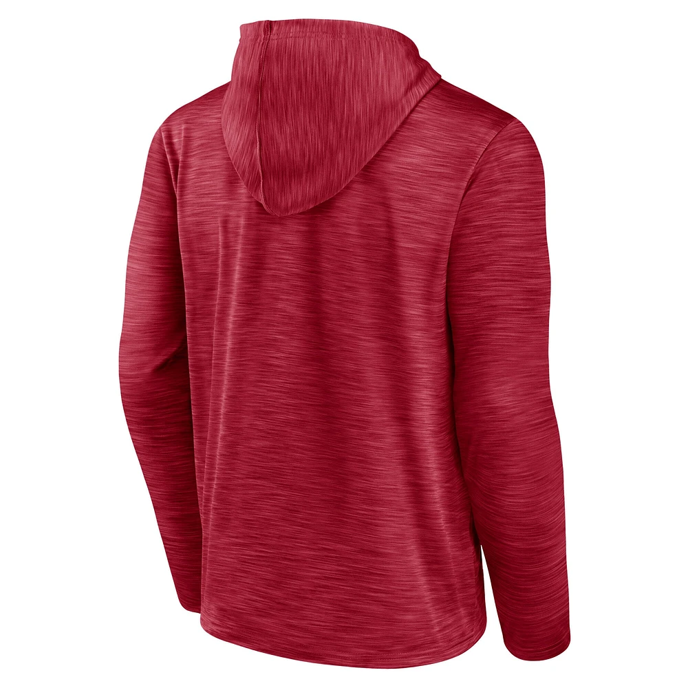 Men's Fanatics  Crimson Oklahoma Sooners Athlete Fleece Pullover Hoodie