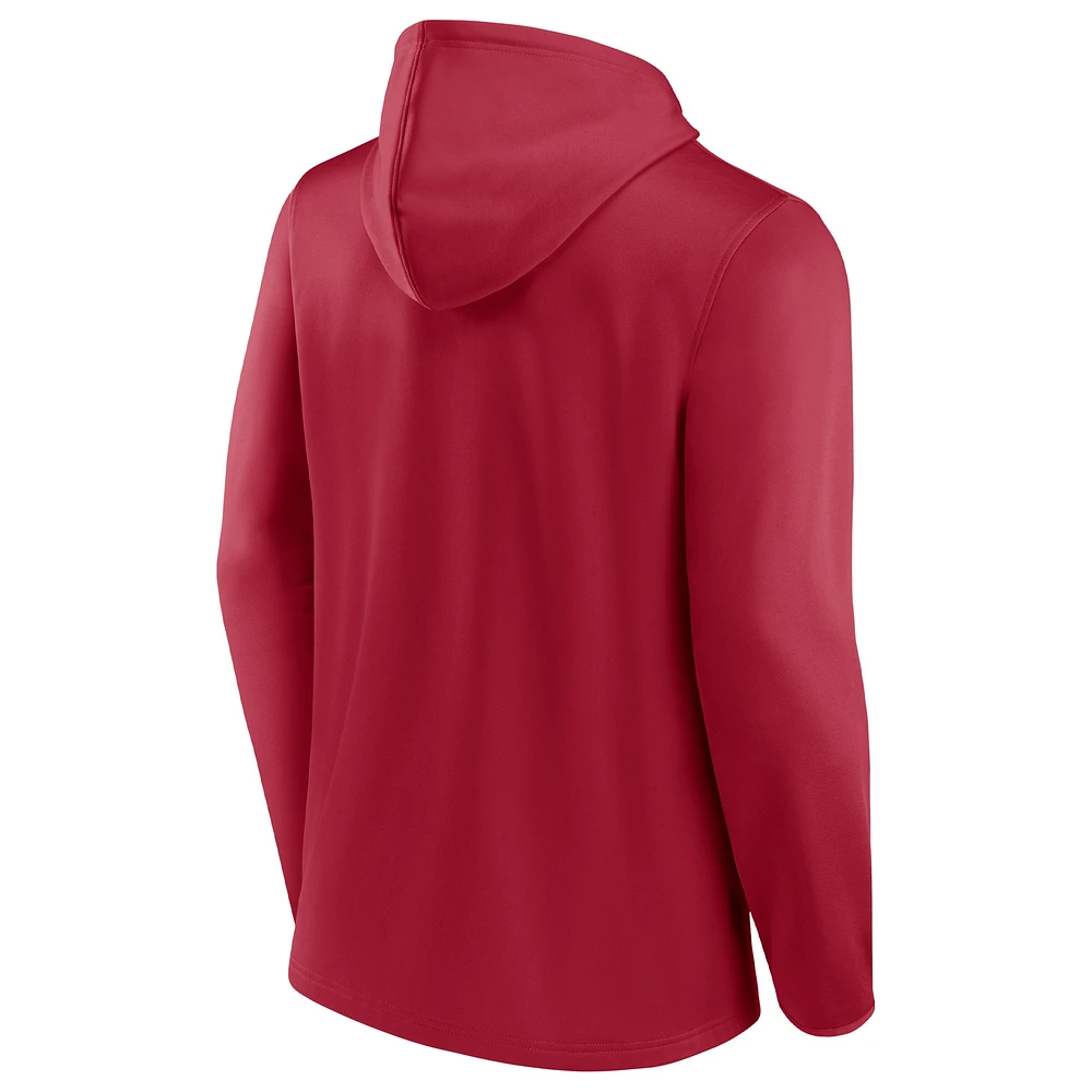 Men's Fanatics Crimson Oklahoma Sooners Ball Carrier Full-Zip Hoodie