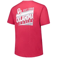 Men's Fanatics Crimson Oklahoma Sooners Big & Tall Ideal Faded T-Shirt