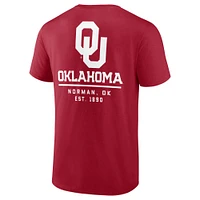 Men's Fanatics Crimson Oklahoma Sooners Game Day 2-Hit T-Shirt
