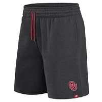 Men's Fanatics Heather Charcoal Oklahoma Sooners Primary Logo Shorts