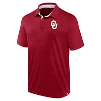 Men's Fanatics Heather Crimson Oklahoma Sooners Classic Homefield Polo