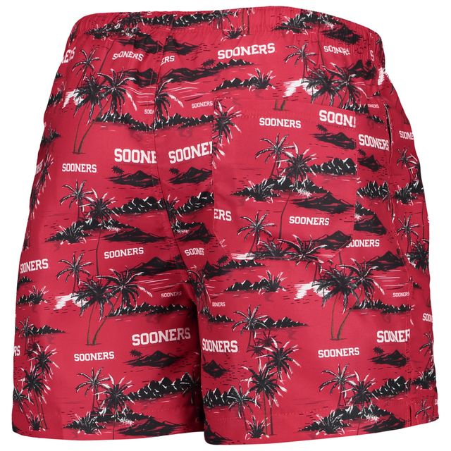 Maillot de bain FOCO Crimson Oklahoma Sooners Island Palm pour homme