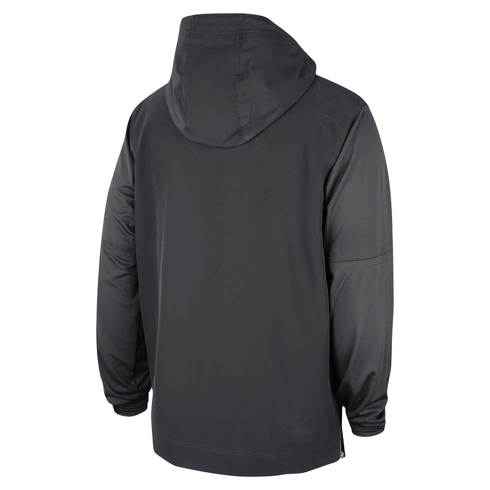 Men's Jordan Brand Anthracite Oklahoma Sooners Player Half-Zip Jacket