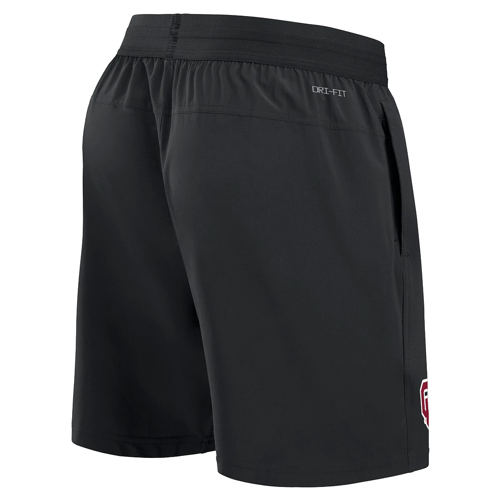 Men's Jordan Brand Black Oklahoma Sooners 2024 Sideline Performance Shorts