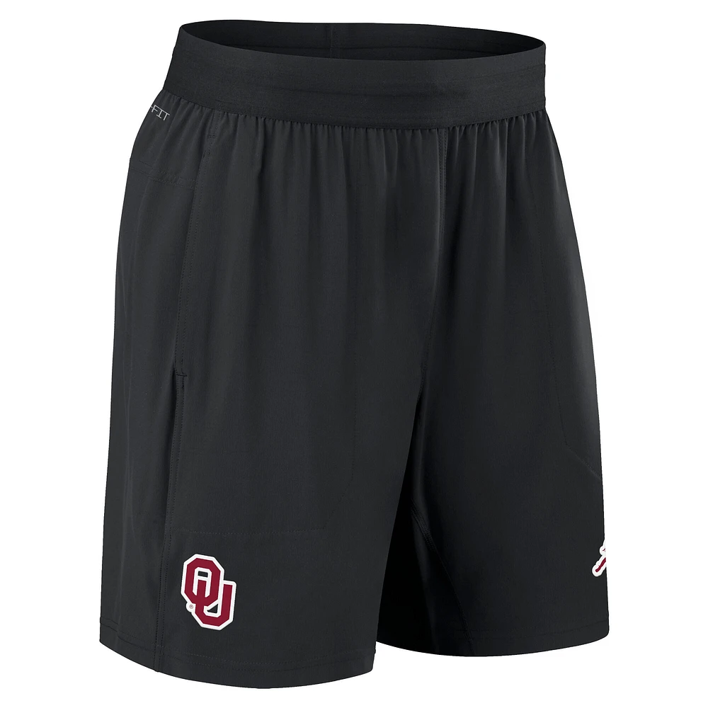 Men's Jordan Brand Black Oklahoma Sooners 2024 Sideline Performance Shorts