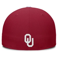 Men's Jordan Brand Crimson/White Oklahoma Sooners Two-Tone Primetime Performance Fitted Hat