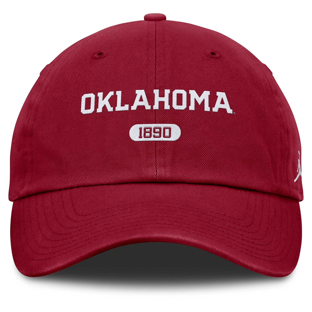 Men's Jordan Brand Crimson Oklahoma Sooners Club Adjustable Hat