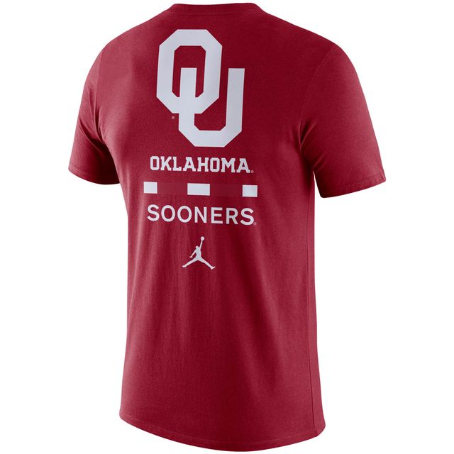 T-shirt Jordan Marques Crimson Oklahoma Sooners DNA Performance pour homme