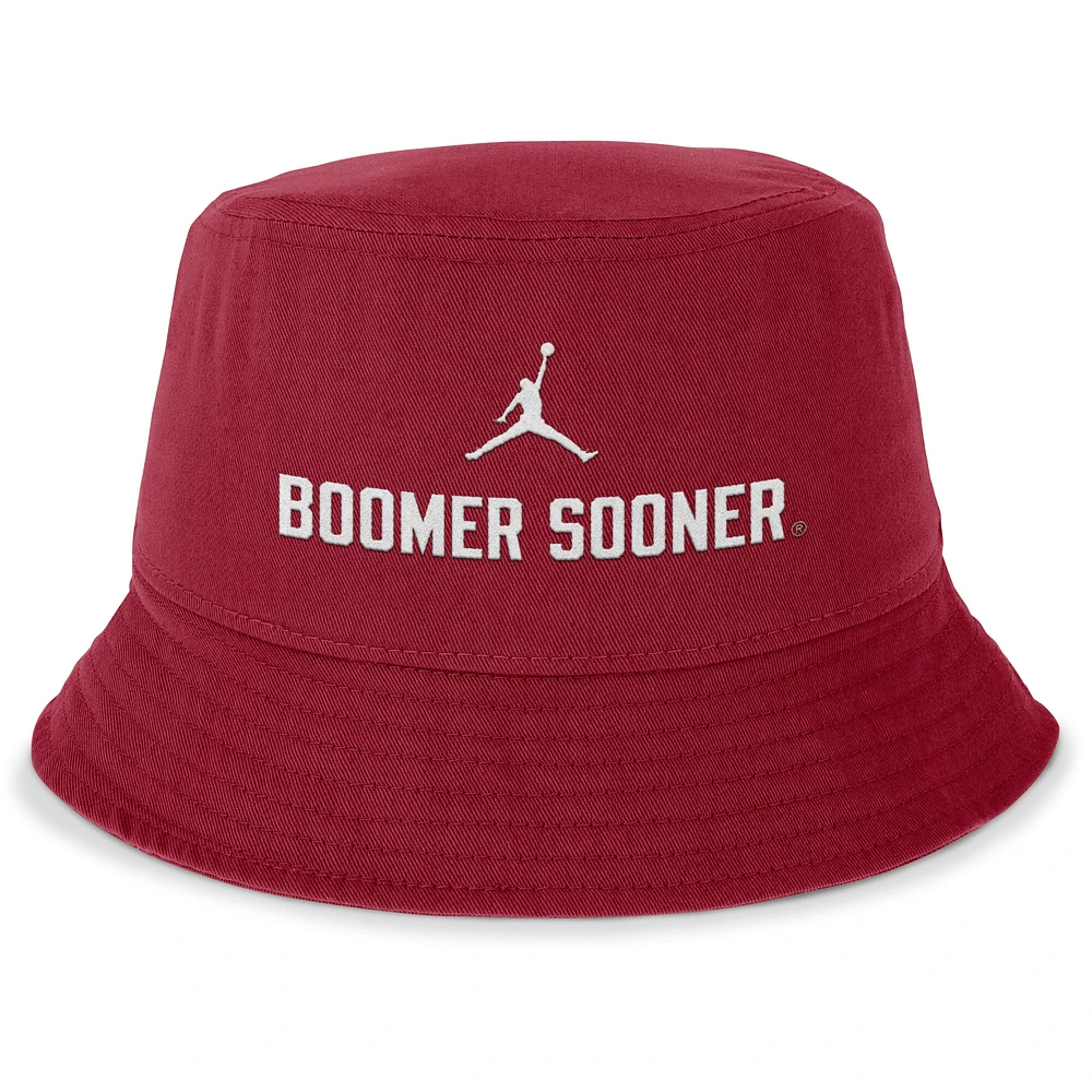 Men's Jordan Brand Crimson Oklahoma Sooners Local Apex Bucket Hat
