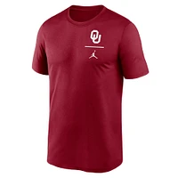 Men's Jordan Brand Crimson Oklahoma Sooners Primary Logo Legend Performance T-Shirt