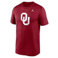 Men's Jordan Brand Crimson Oklahoma Sooners Primetime Legend Logo T-Shirt