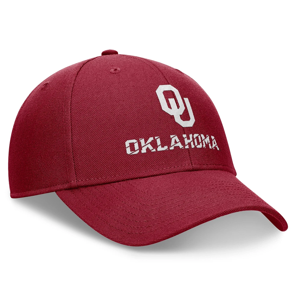 Men's Jordan Brand Crimson Oklahoma Sooners Primetime Rise Adjustable Hat