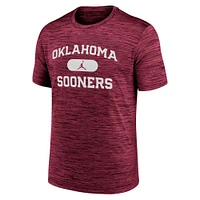 Men's Jordan Brand Crimson Oklahoma Sooners Velocity Mascot Performance T-Shirt