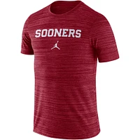 Men's Jordan Brand Crimson Oklahoma Sooners Velocity Performance T-Shirt