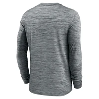 Men's Jordan Brand Gray Oklahoma Sooners 2024 Sideline Velocity Performance Long Sleeve T-Shirt