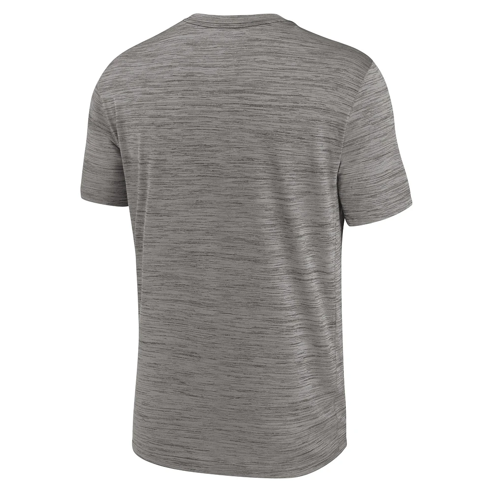 Men's Jordan Brand Heather Gray Oklahoma Sooners 2024 Sideline Velocity Performance  T-Shirt
