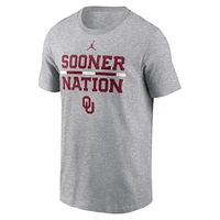Men's Jordan Brand Heather Gray Oklahoma Sooners DNA Lockup T-Shirt