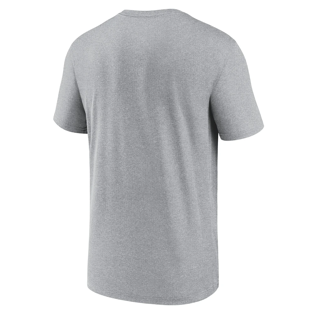 Men's Jordan Brand Heather Gray Oklahoma Sooners Primetime Legend Logo T-Shirt