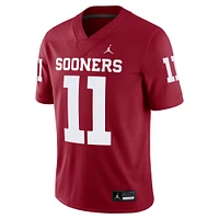 Men's Jordan Brand Jackson Arnold Crimson Oklahoma Sooners NIL Football Game Jersey