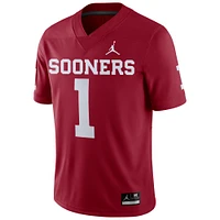 Men's Jordan Brand Jalen Hurts Crimson Oklahoma Sooners Player Game Jersey