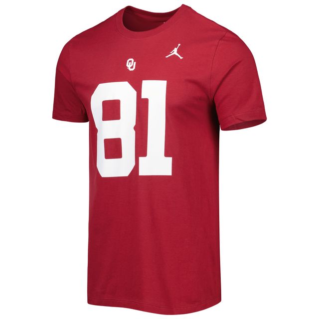 Jordan Brand Mark Andrews Crimson Oklahoma Sooners Alumni Name & Number Team T-shirt pour homme