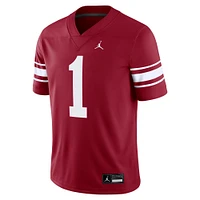 Men's Jordan Brand #1 Crimson Oklahoma Sooners Throwback Alternate Game Jersey