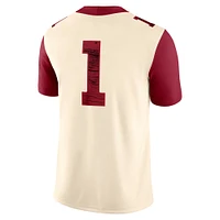 Men's Jordan Brand #1 Natural Oklahoma Sooners Alternate Game Jersey