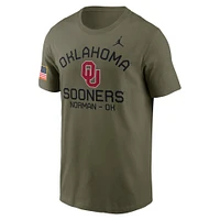 Men's Jordan Brand Olive Oklahoma Sooners 2024 Military Appreciation Performance T-Shirt