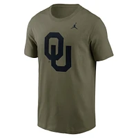 Men's Jordan Brand Olive Oklahoma Sooners 2024 Military Appreciation Tonal Logo Performance T-Shirt